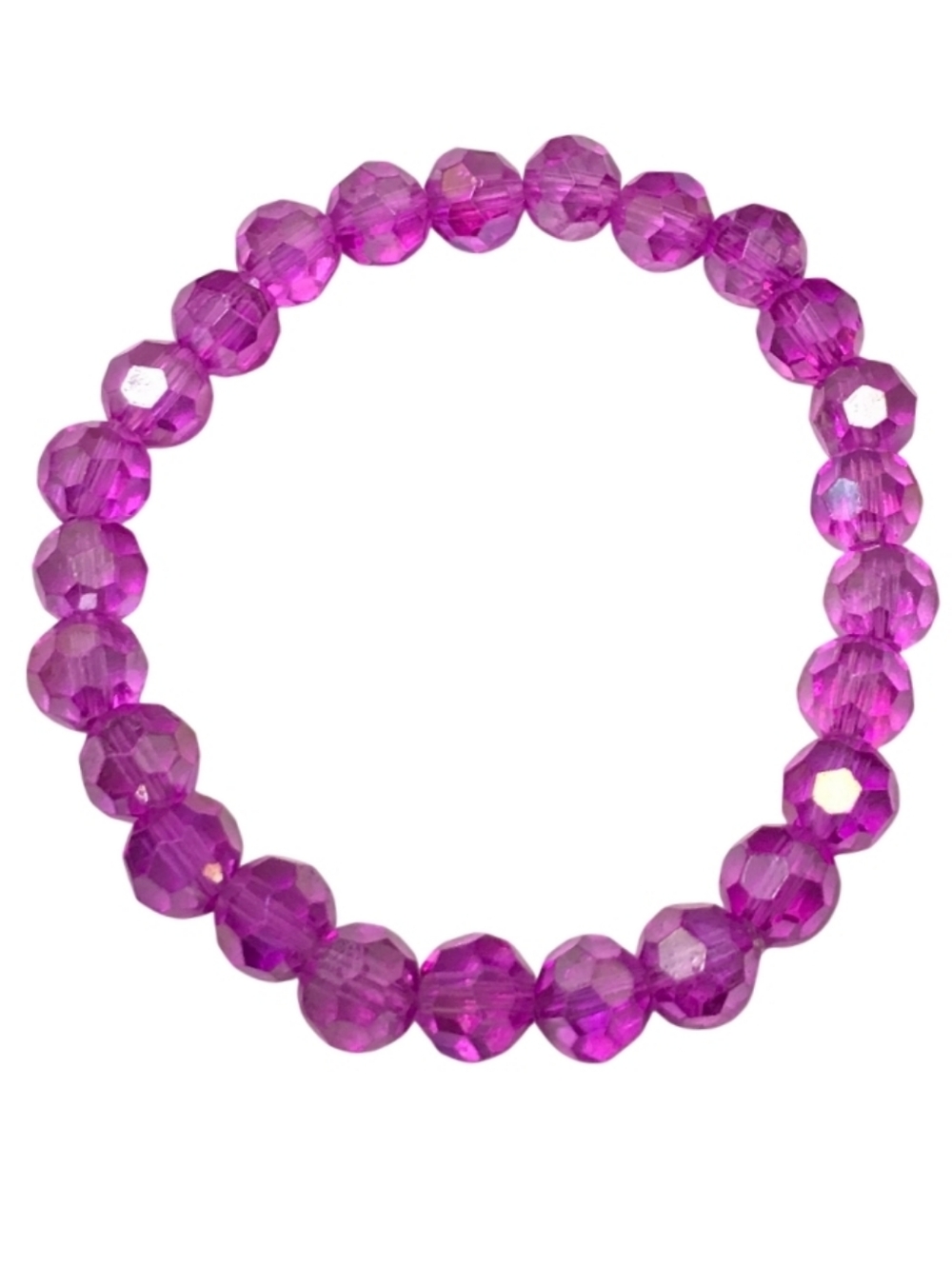 Magenta Beaded Stretch Bracelet 💖